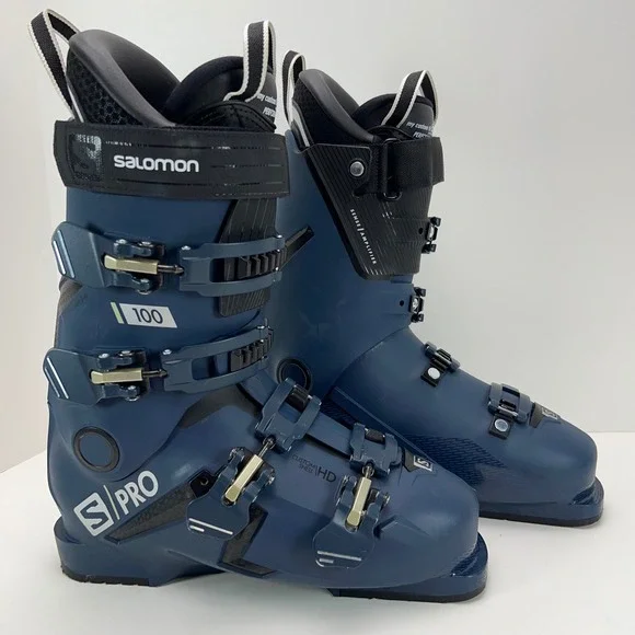 SALOMON S/PRO MV 100 Ski Boots Mens 26/8 Blue Gripwalk All Mountain Coreframe360